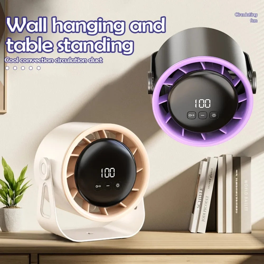 Multifunctional Desktop Circulation Fan 100 Wind Speeds LED Digital Di