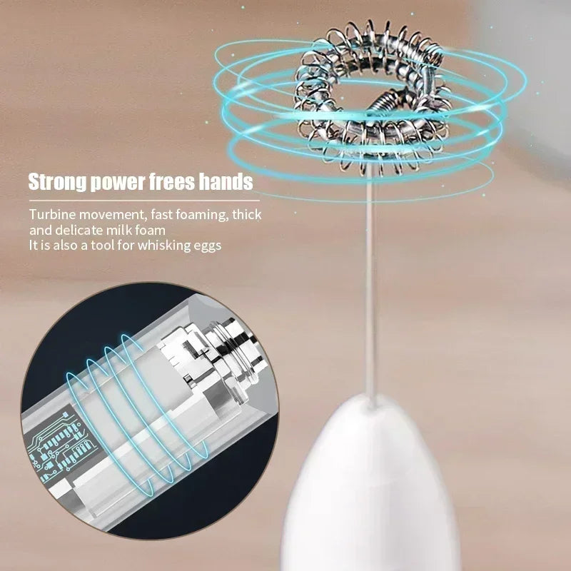 2-in-1 Kitchen Items USB Charging Electric Egg Beater Mini Blender Kitchens Accessories Mixer Household Gadgets Double Head Bar
