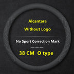 Steering Wheel Cover For Tesla Model 3 Y S X Alcantara 4 Seasons 36-39 CM Diameter Black Car Interior Accessories 2019-2025