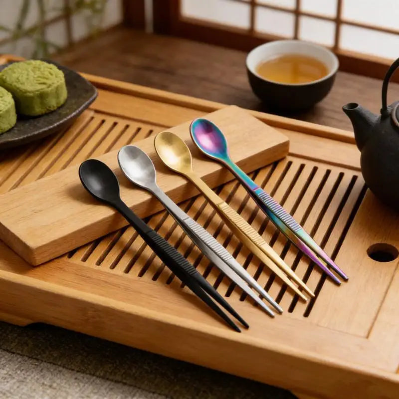 Kitchen Tableware Set Stainless Steel Western Knives Forks Dessert Spoons Food Clips Steak Tweezers