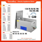 SucceBuy 1.3L 2L 3L 6L 10L 15L 22L 30L Ultrasonic Cleaner Lave-Dishes Portable Washing Machine Ultrasound Home Clean Appliances