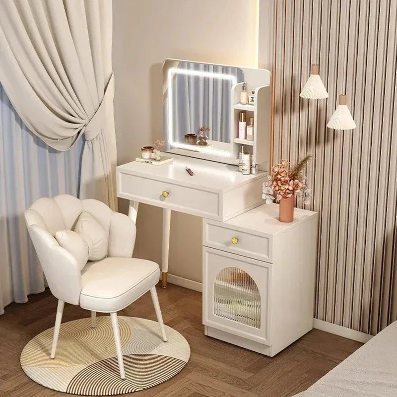Console Living Rooms Vanity Table White Modern Beige Space Saving Organizer Dresser Makeup Trendy Vestidores Trendy Furniture