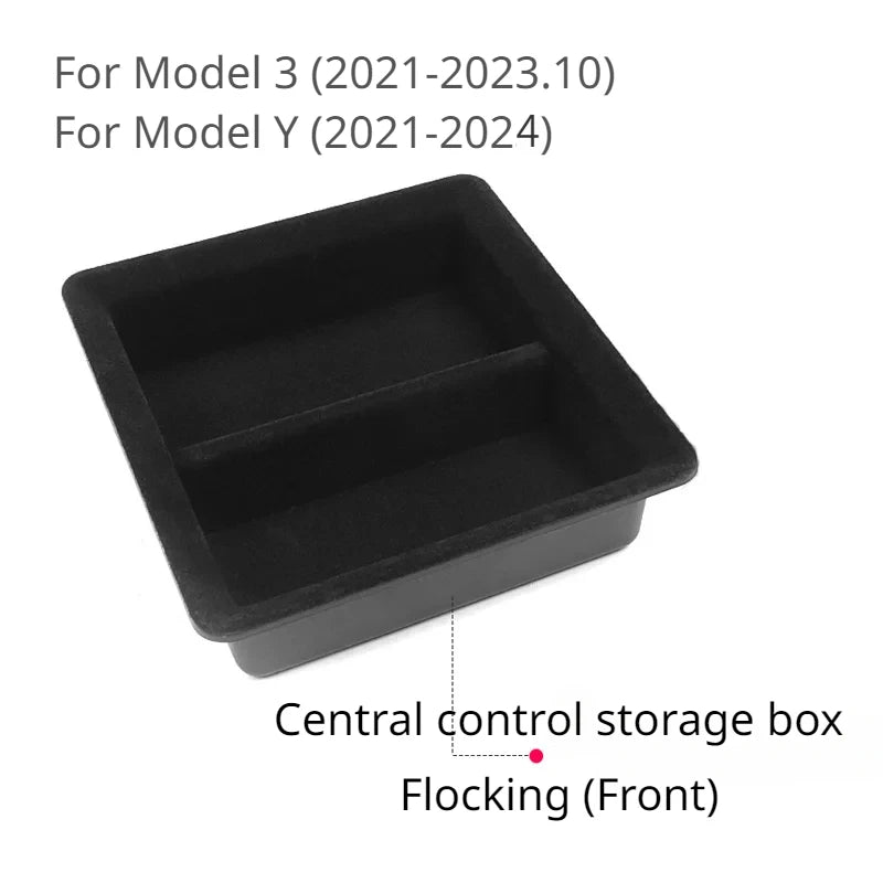 Central Control Storage Box for Tesla Model 3/Y/3+ Modely Juniper Center Console Organizer Tray Armrest Cubby Drawer Accessories