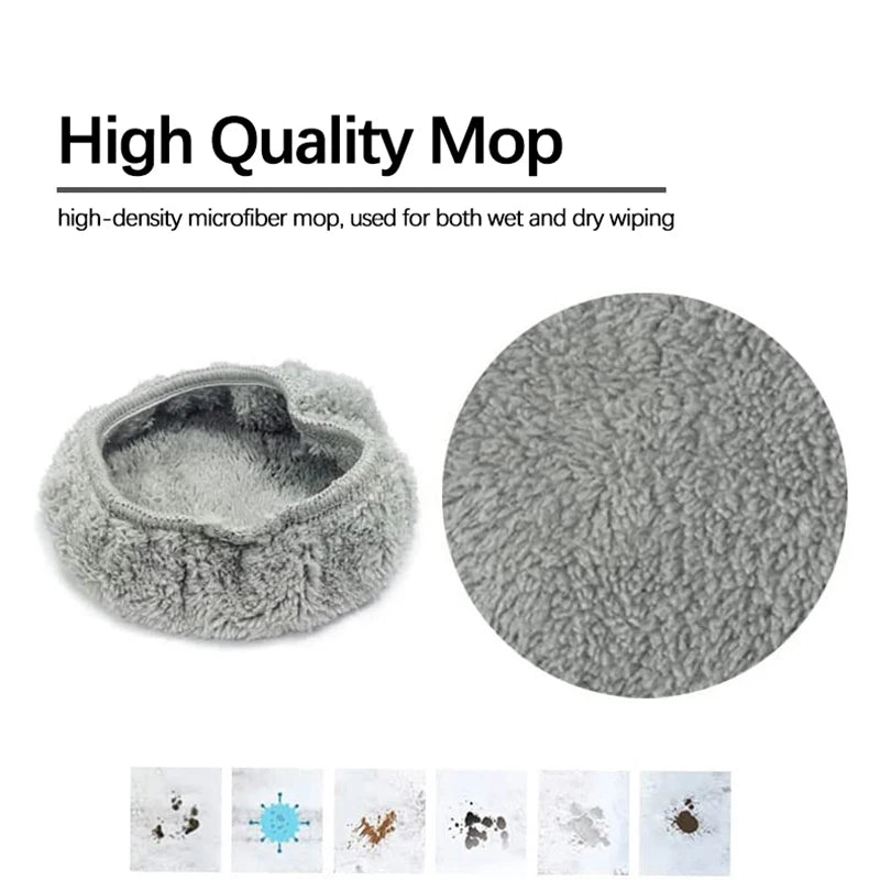 Microfiber Cleaning Rag For Window Cleaner Robot,Reusable 14.5cm Mops For Universal Round Robot Vacuum Cleaner Towel Dust Cloth