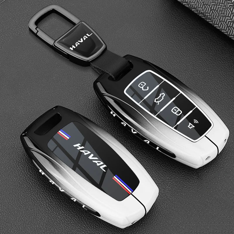 Leather Car Key Case Cover for Great Wall Haval H6 2024 H9 2024 H2 M6 Cool Dog Plus Owl Dragon MAX F7 F7X F7H H8 H3 Accessories