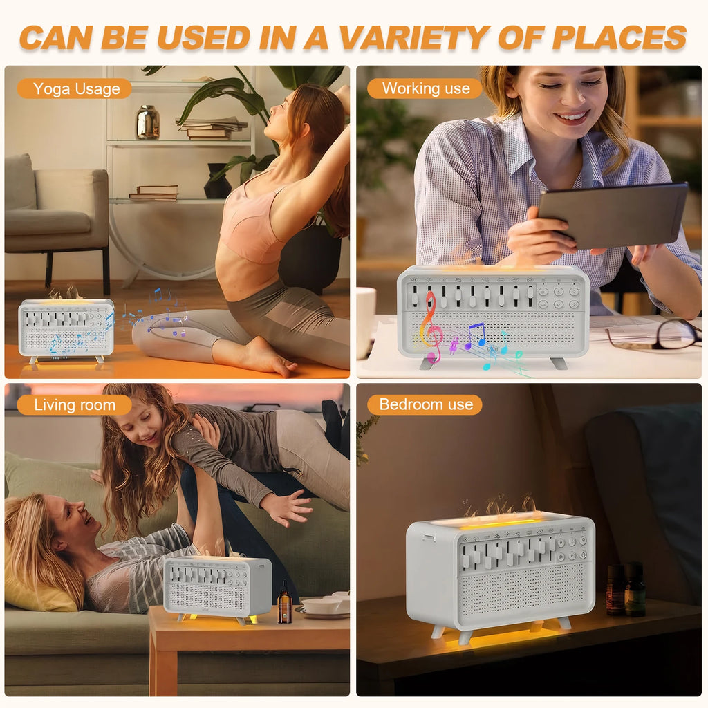 White Noise Sleep Night Light Humidifier Machine LED 3 in 1 Bluetooth Speaker Free Combination of 8 Group Nature Sounds