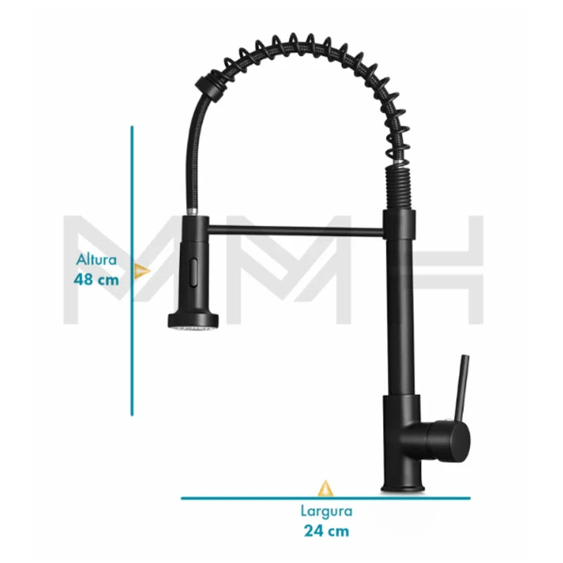 Gourmet Mobile Mixer Mono Command Spray Faucet with Articulated Spray