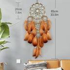 Boho Dream Catcher Hand-woven Feathers Wind Chimes Living Room Bedroom Hanging Ornaments Unique Birthday Gifts Home Decorations
