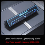 For Tesla Model 3 Highland 2024 Car USB Hub 4-Port 27w Fast Charger Smart Docking Station Adapter Power Shunt Splitter Extension