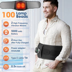 Heating Waist Support Belt Vibration Massage Waist Brace With 5 Levels Adjustable Heated Back Belt Abdomen Warmer Lumbar Support