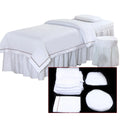 SPA Massage Table Full Cover Sheet Set – Beauty Bedspread with Skirt for Salon & Spa Use