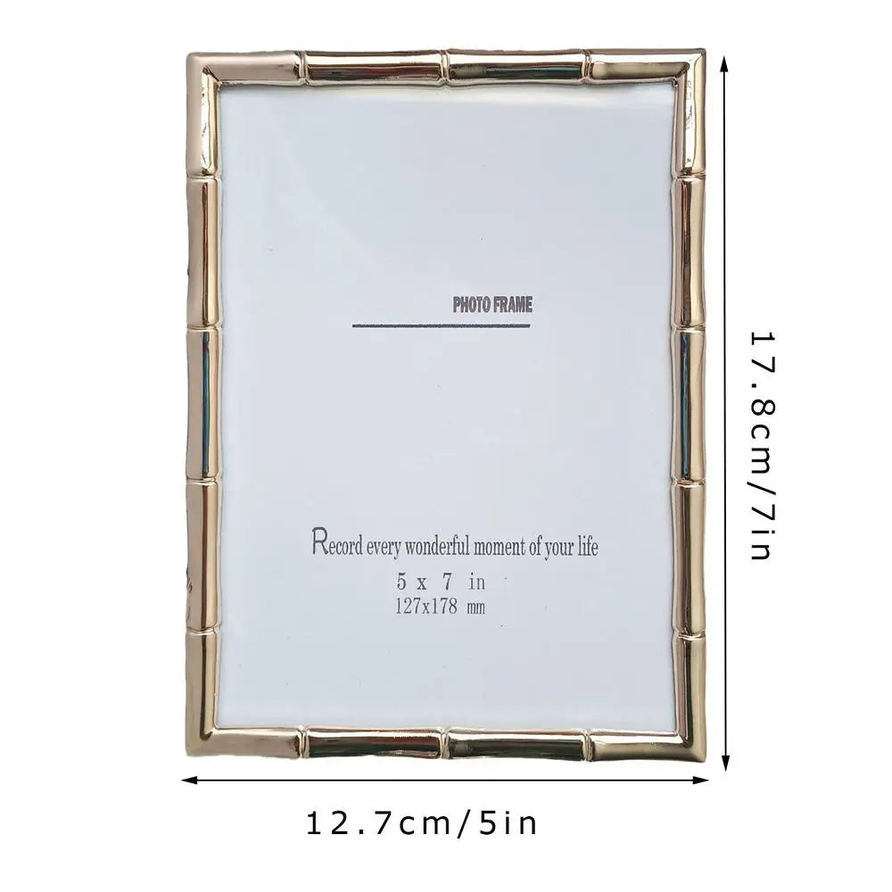 Golden Metal Photo Frame Stand Photo Frame Desktop Pendulum Decorative Frame Wall Decoration room photo decoration frame