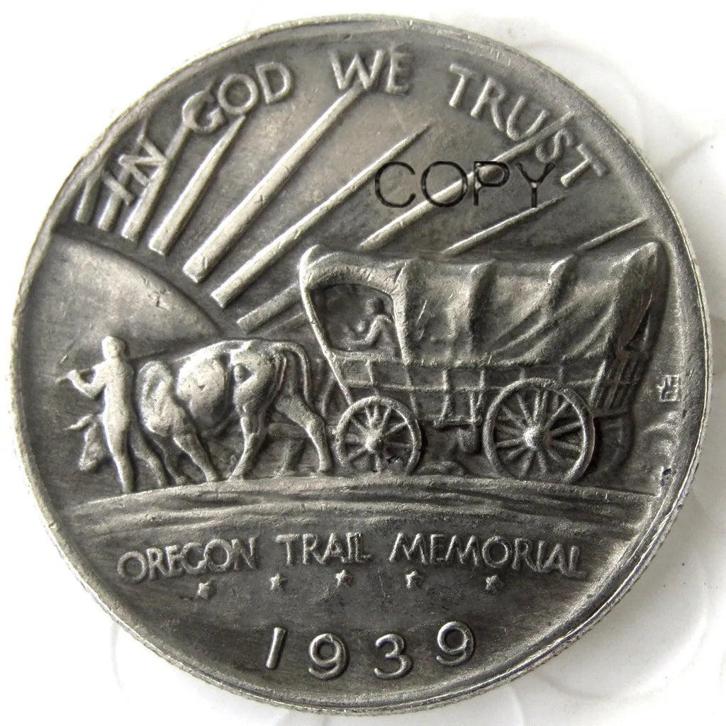 USA 1926-1939-PSD Oregon Commemorative Half Dollar Silver Plated Copy Coin