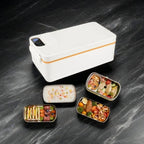 1L Portable USB Electric Lunch Box Camping Heated Insulated Lunch Box Rechargeable Heated Unplugged Rice Cooker Office Lunch Box