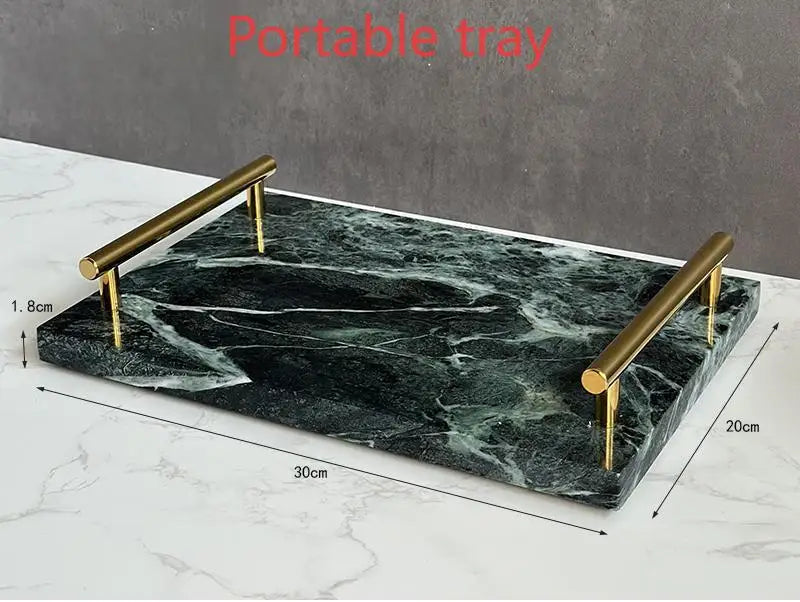 Luxury Marble Bath Set: Shampoo Bottles, Tray & Canister Organizer, Natural Stone Accessories for Home & Hotel Bathroom Decor