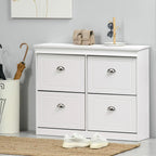 【Breeins】Flip Down Shoe Bench Cabinet, Shoes Rack Storage Organizer Shelf Home Decoration For Entryway
