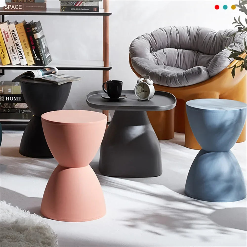 Thickened Plastic Simple Round Stool Living Room Home Stool Short Stool Simple Style Garden Balcony Waterproof Stools