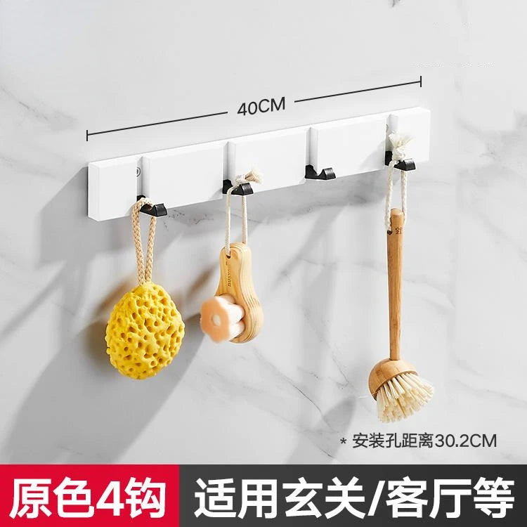 Foldable Wooden Coat Racks Bamboo Hallway Hat Hanger Bedroom Door Wall-Mounting Corner Room Kitchen Toilet Wall Invisible Hook