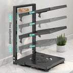Multi-layer Kitchen Storage Racks Sewer Cabinet Layered Pot Rack Table Corner Holder Pot Pan Organizers Home Kitchen Accesories