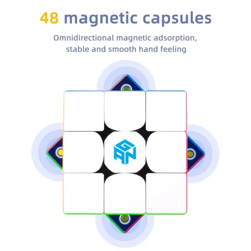 GAN 356 M UV 3x3 Magnetic Speed Cube - Stickerless Puzzle