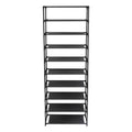 10 Tier Stackable Shoe Rack Storage Shelves - Stainless Steel Frame Holds 50 Pairs Of Shoes