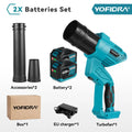 YOFIDRA 2In1 3000W Brushless Electric Turbo Fan Blowers Air Blower Leaf Snow Dust Cleaning Power Tool For Makita 18V Battery Pin