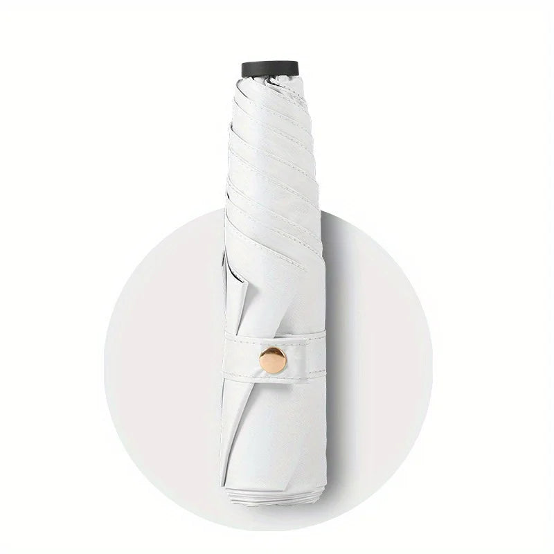UPF50+ Umbrella Carbon Fiber Sun UV Protection Portable Umbrella Vinyl Folding Rain Parasol Pocket Pencil Umbrella