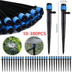 10-300Pcs Garden Micro Drip Irrigation 360 Degrees Rotating Nozzle Sprayer Sprinkler for 4/7" Hose Garden Plants Watering System