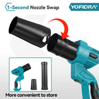 YOFIDRA 2In1 3000W Brushless Electric Turbo Fan Blowers Air Blower Leaf Snow Dust Cleaning Power Tool For Makita 18V Battery Pin