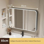 Space Aluminum Smart Bathroom Cabinets Wall-mounted Nordic Multifunction Mirror Cabinets Shelves Home Furniture Arredo Bagno FYB