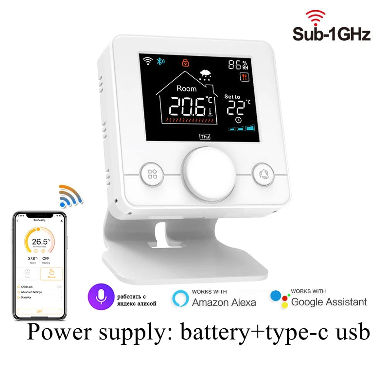 8 Hub Central Heating Controller for Water Heating System 8 Sub-Chamber Concentrator for Gas Boiler Wireless Thermostat Actuator