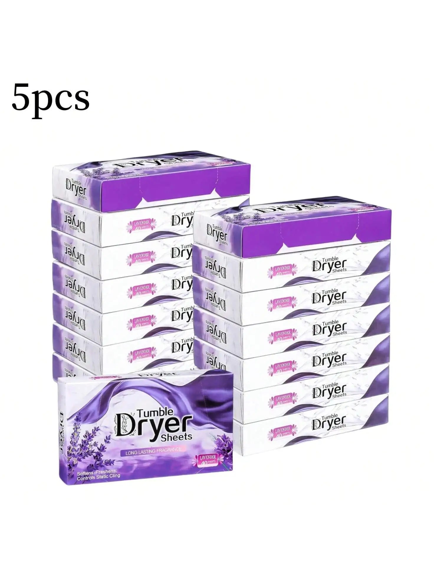 Dryer Sheets Bulk Natural Fabric Softener Sheets Plant Lavender Laundry Softener Naturally Removes Static Cling Drying Machine