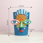 Abstract Face Planter Pot for Indoor Outdoor Plants Herb Succulent Cactus Flowerpot Home Balcony Garden Patio Art Decor