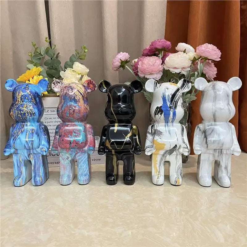 28-35CM Bear Figurines Home DecorationAccessories Modern Stvle Desk DecorationNordic Home Decor Living Room DecorationStatue