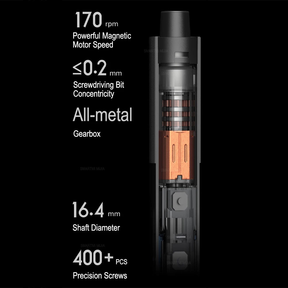 XIAOMI MIJIA Electric Precision Screwdriver Magnetic Kit,With 24 S2 Steel Bits,2 Torque Setting,For Smart Home PC Phone Repair