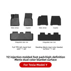 YZ For Tesla Floor Mats Model 3 Y 2021-2024 Car Four Seasons Waterproof Non-slip Floor Mat NEW  TPE Special Car Accessories