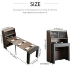 Multifunctional Dining Table Expandable Dining Table Storage Space Saving Rectangular Dining Table