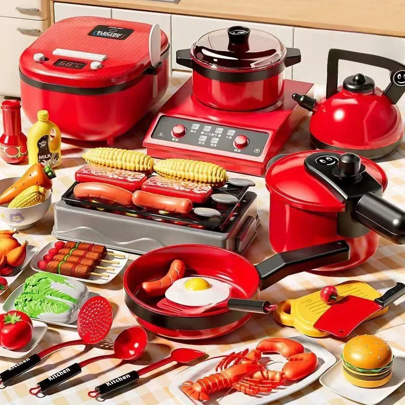 Kids Mini Home Kitchen Utensils Toy Girls Pretend Play Cooking Simulated Food Game Boys Educational Birthday Gifts 3+ Year Old