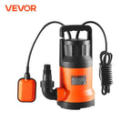 VEVOR Utility Pump 1HP 4000GPH High Flow 31ft Head Sump Pump Submersible Water Pump with 10ft Long Power Cord for Draining Water