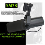 SM7B Vocal Dynamic Studio Microphone, For broadcasting, podcasting, gaming, and streaming media, with a wide frequency range