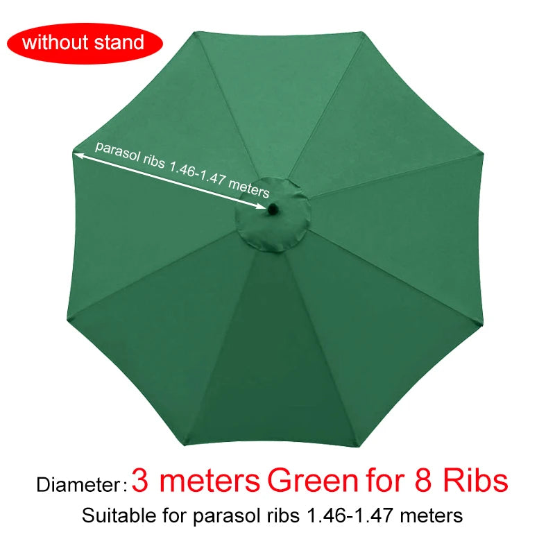 Parasol Replacement Cloth Outdoor Garden Banana Umbrella Cover Waterproof Sunshade Canopy For 6 Ribs/8 Ribs Parasol