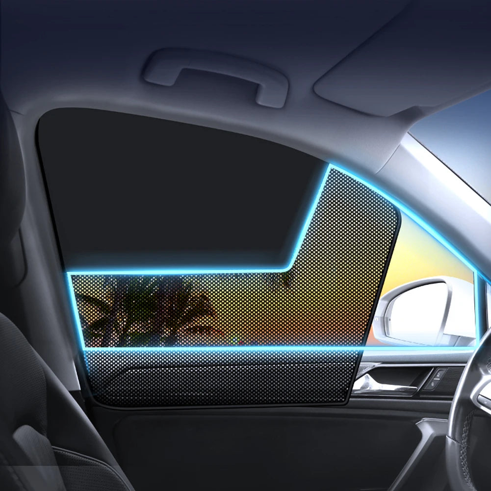 Magnetic Car Window Shades Universal Side Window Sun Shades Summer Protective Window Shade for Car Camping Napping Sleeping