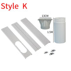 Air Conditioner Exhaust Hose Vent Kit Mobile Air Conditioning Parts Window Kit Slide Plate Tube Connector Wind Shield Adaptor