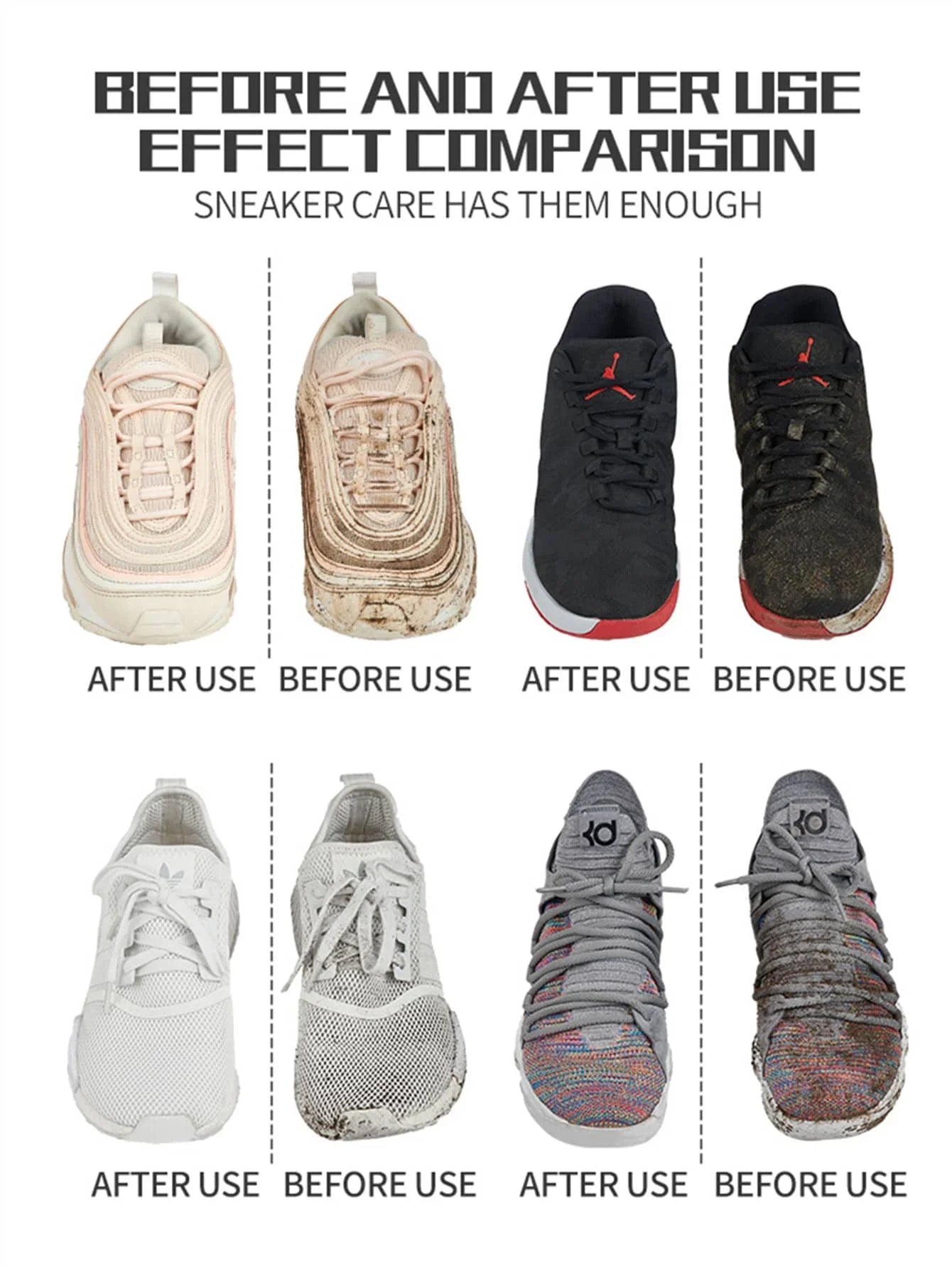 1set Shoe Cleaning Kits Set Sports Shoes Cleaning Dry Cleaning Spray Set Small White Shoes Shoes Cleaning Set Shoe Cleaner Kit