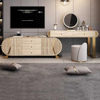 Cabinet Storage Luxury Vanity Table Modern Nordic Vanity Desk Light Mirror Dressers Drawers Make Up Tocador Maquillaje Furniture