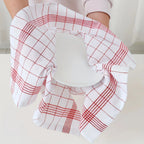 6/12Pcs, 45Cm*60Cm, Two-Color Kitchen Tea Towels, Pure Cotton Striped Plaid Kitchen Towels, Blue/Red Plaid, Dining Supplies, Kit