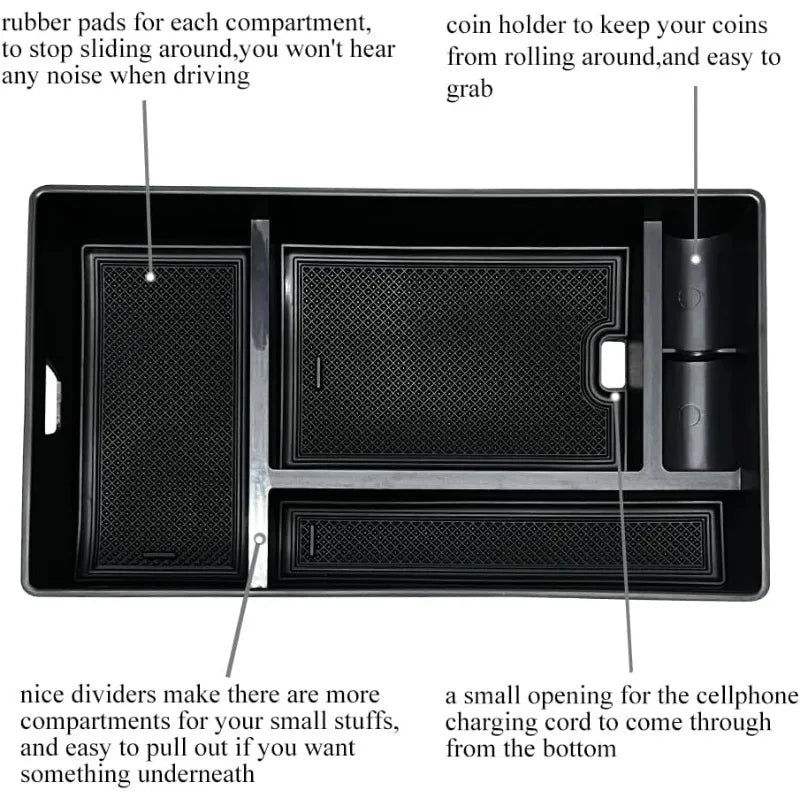 Center Console Organizer Tray Compatible with Lexus NX 250 350h 450h 2022 2023 ABS Tray Insert Organizer Storage Box Glove Palle