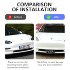 For Tesla Model 3 Y 2023 2024 Update Car Lifting License Plate Frame Portable American Standard Interior Parts Accessories
