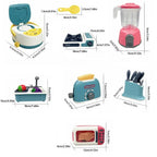 Funny Multicolor Cooking Playset Plastic Microwave Playing House Kitchen Toy Simulation Design Gas Stove Baking Playset Play