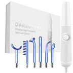 DARSONVAL Blue 6-in-1High Frequency Facial Machine For Hair Face Anti Aging Therapy Acne Tool Fusion Neon+Argon Wands Skin care